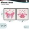 Stupell Industries Pink Folk Butterflies 2pc Framed Giclee Set, design by Kim Allen
